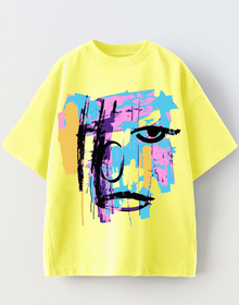 Abstract FACE Oversized T-Shirt
