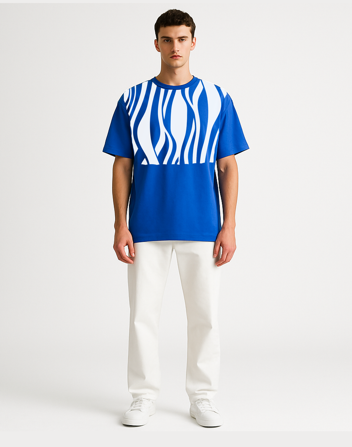 Wildfire Stripe Tee - blue
