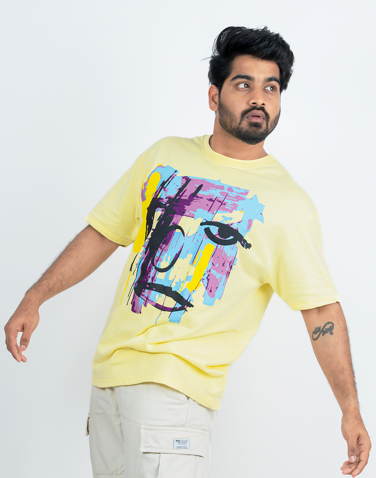 Abstract FACE Oversized T-Shirt